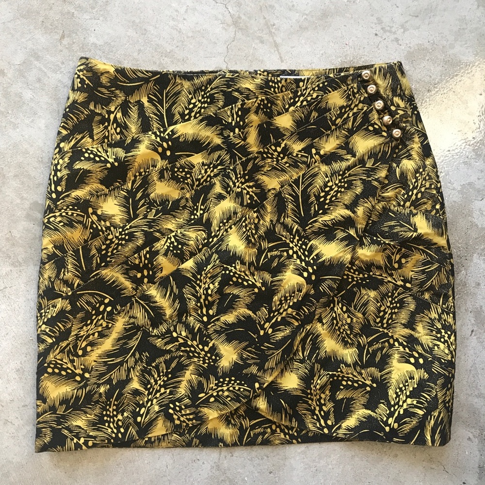 Anthropologie | Leifsdottir Silk Feather Skirt
